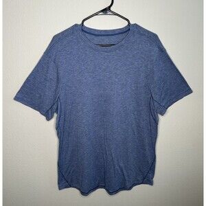 Lululemon Mens Size XL Crewneck Soft Activewear Athletic Tee Shirt Heather Blue